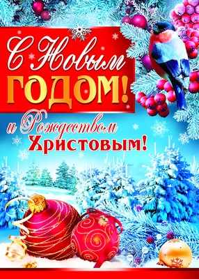 Обложка книги Плакат А2 С Новым годом и Рождеством Христовым!, Автор ПЛ-8976, издательство Сфера | купить в книжном магазине Рослит