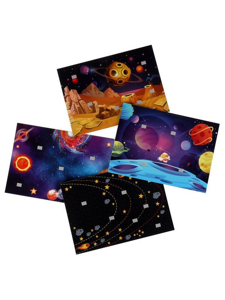 Обложка Игра с липучками развивающая. Космос., издательство Умные игры                                         | купить в книжном магазине Рослит