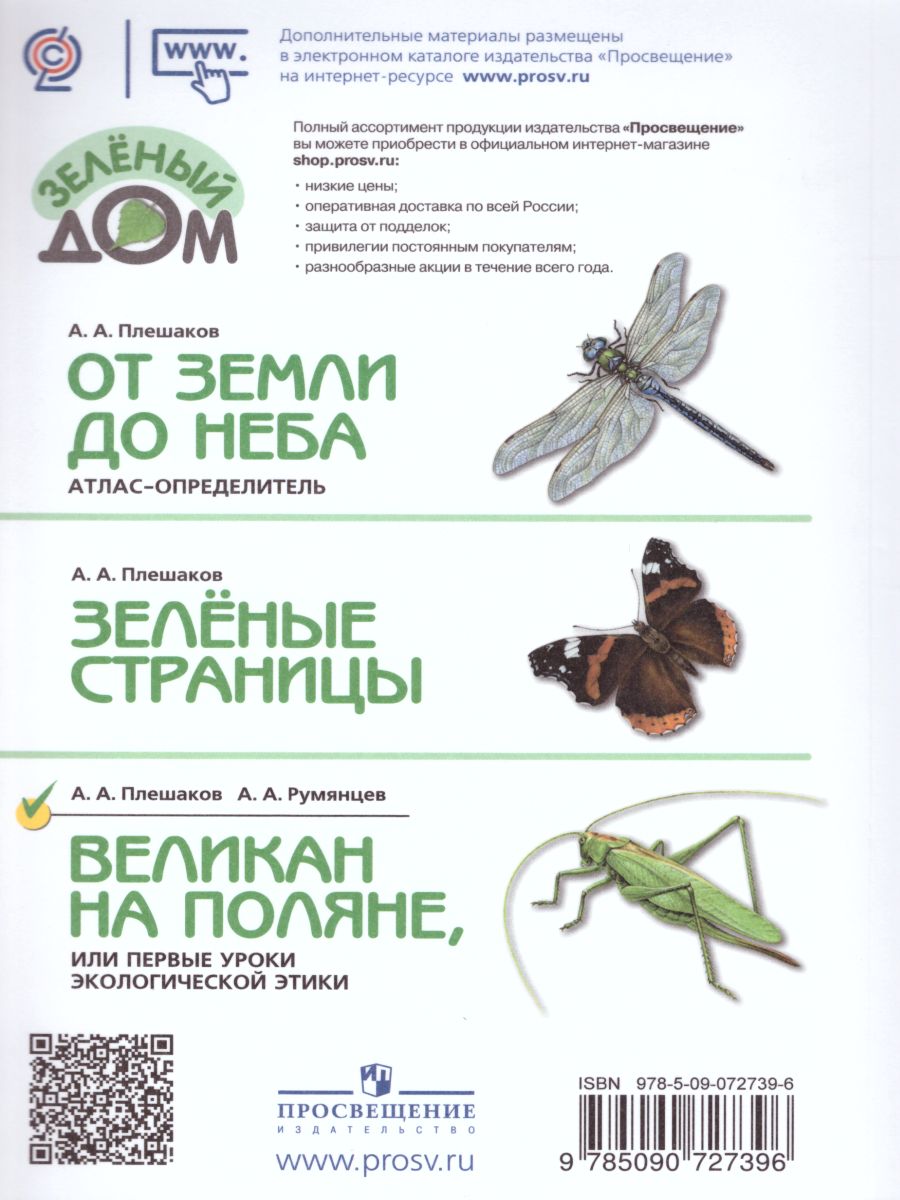 Обложка книги Великан на поляне или первые уроки экологической этики. ФГОС, Автор Плешаков А.А. Румянцев А.А., издательство Просвещение | купить в книжном магазине Рослит