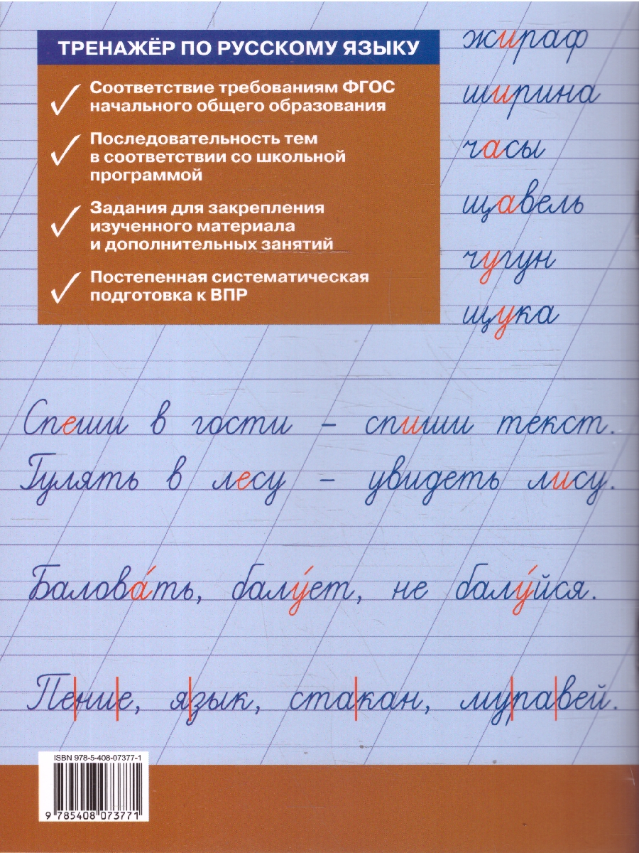 Обложка книги Русский язык 1 класс Тренажер Подготовка к ВПР, Автор Жиренко О.Е, издательство Вако | купить в книжном магазине Рослит