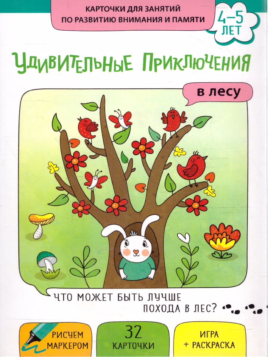 Обложка книги Удивительные приключения в лесу. Комплект Развитие воображения и речи 2-4 года, Автор , издательство Маленький гений-Пресс | купить в книжном магазине Рослит