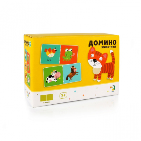 Обложка Настольная игра Домино Животные 28 фишек (Я РАСТУ ТОЙЗ), издательство Я РАСТУ ТОЙЗ | купить в книжном магазине Рослит