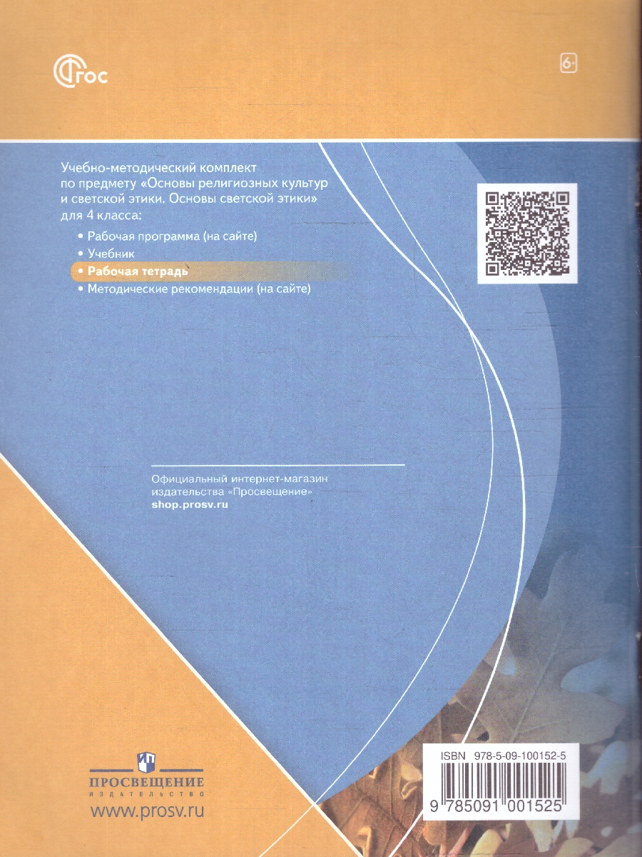 Обложка книги Основы светской этики 4 класс. Рабочая тетрадь. ОРКСЭ. Новый ФП. ФГОС, Автор Шемшурина А. И. Шемшурин А.А., издательство Просвещение | купить в книжном магазине Рослит