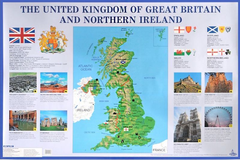 Обложка книги Великобритания. The United Kingdom of Great Britain and Northern Ireland Наглядное пособие, Автор , издательство Айрис | купить в книжном магазине Рослит