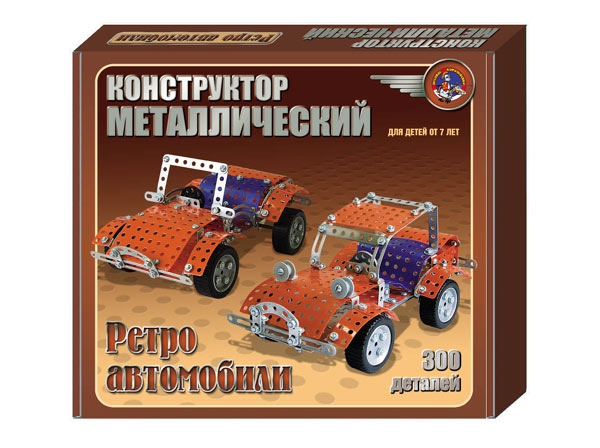 Обложка Конструктор металлический "Ретро-авто", издательство Десятое королевство | купить в книжном магазине Рослит
