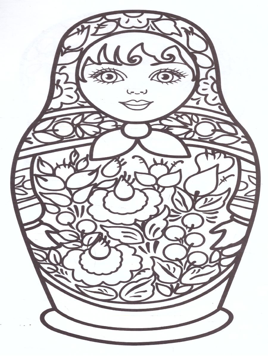 Обложка книги Раскраска Матрешки "Урало-Сибирская роспись", Автор , издательство Страна фантазий | купить в книжном магазине Рослит
