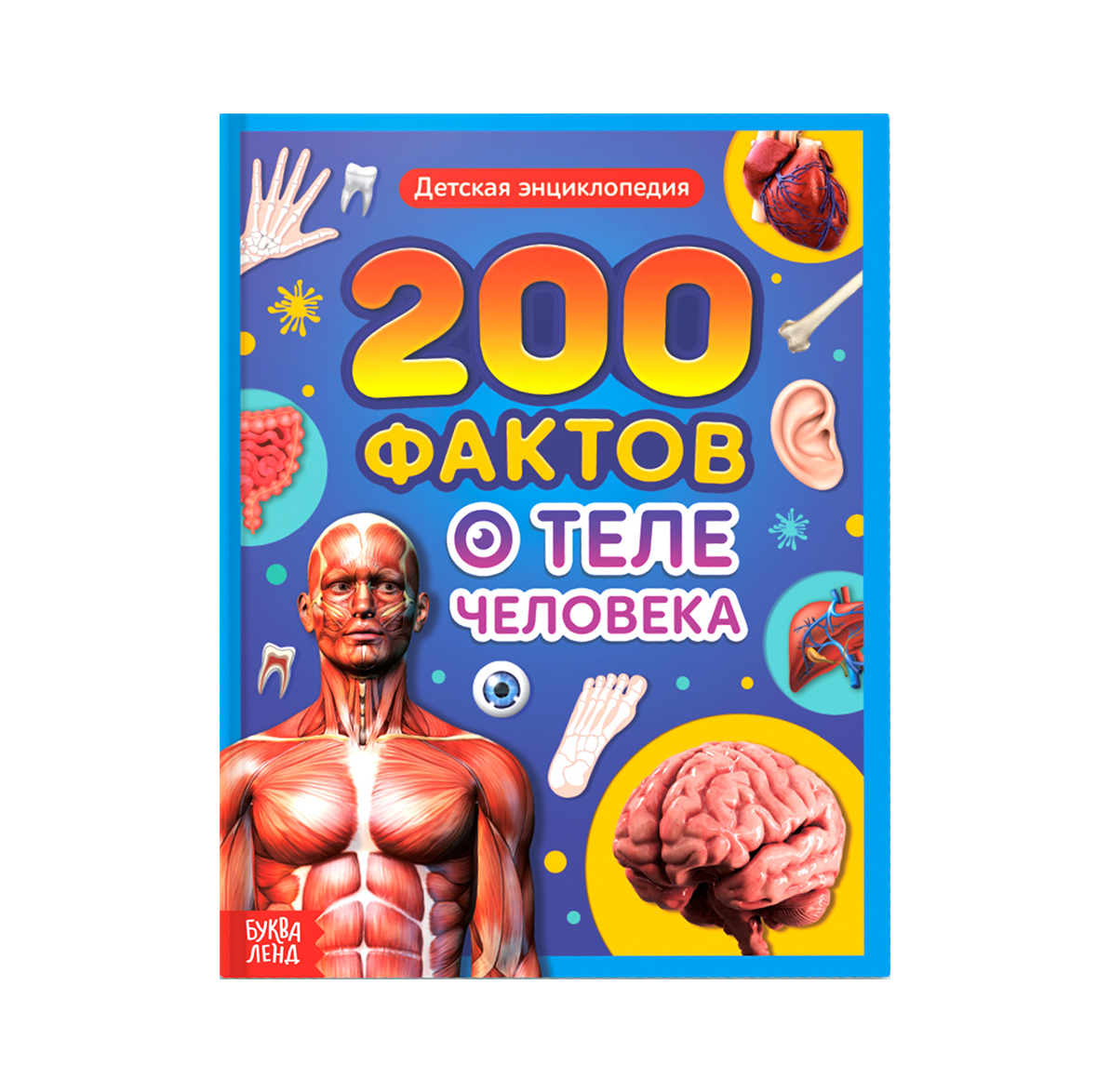 Обложка Энциклопедия в твёрдом переплёте "200 фактов о теле человека", издательство Буква-Ленд                                         | купить в книжном магазине Рослит