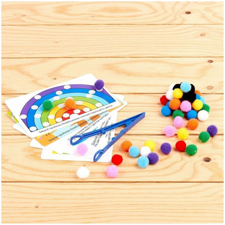 Обложка IQ-ZABIAKA Развивающий набор "Цветные бомбошки: по методике Монтессори", издательство Буква-Ленд                                         | купить в книжном магазине Рослит