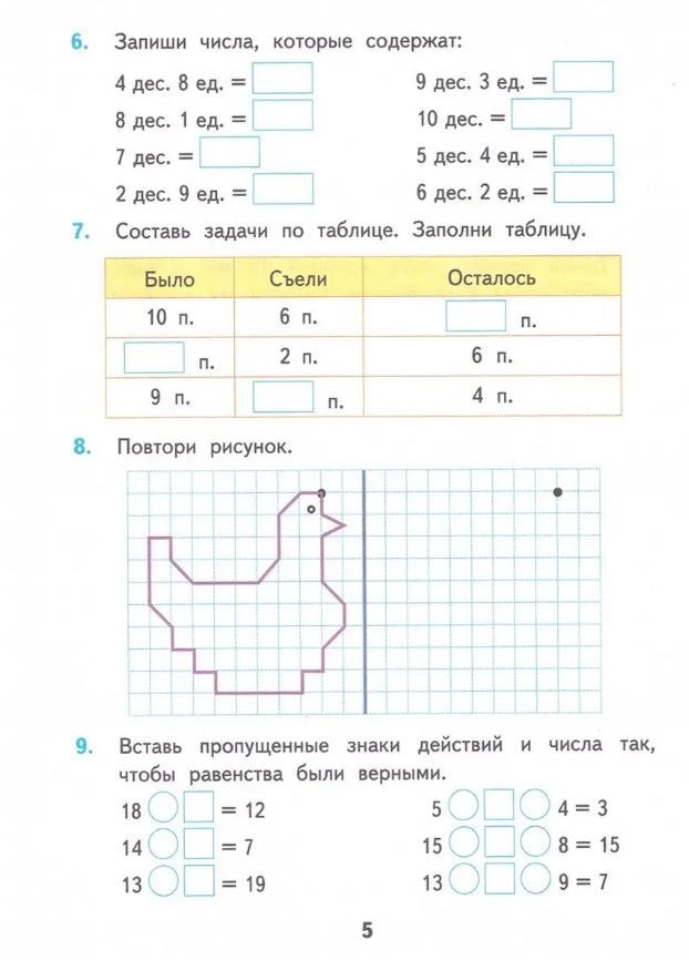 картинка Математика 2 класс Рабочая тетрадь. Часть 1. ФГОС от магазина Рослит