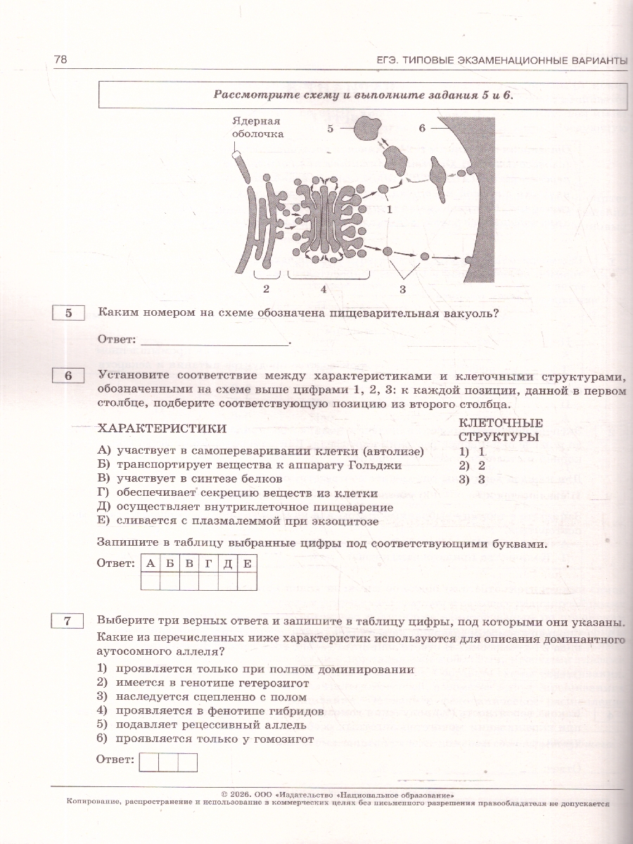 Обложка книги ЕГЭ 2026 Биология: 10 вариантов, Автор Рохлов В.С., издательство Национальное образование | купить в книжном магазине Рослит