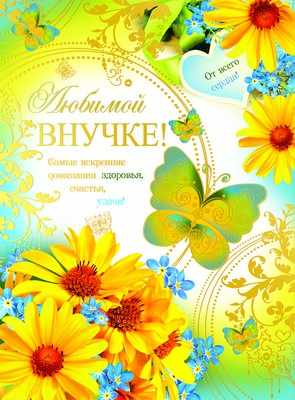 Обложка книги Открытка Любимой внучке! А4. Текст, Автор ОФК-8693, издательство Сфера | купить в книжном магазине Рослит