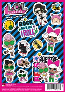 Обложка L.O.L. SURPRISE! (Л.О.Л. СЮРПРАЙЗ!) наклейки декоративные (А5) №9, издательство НД Плэй                                            | купить в книжном магазине Рослит