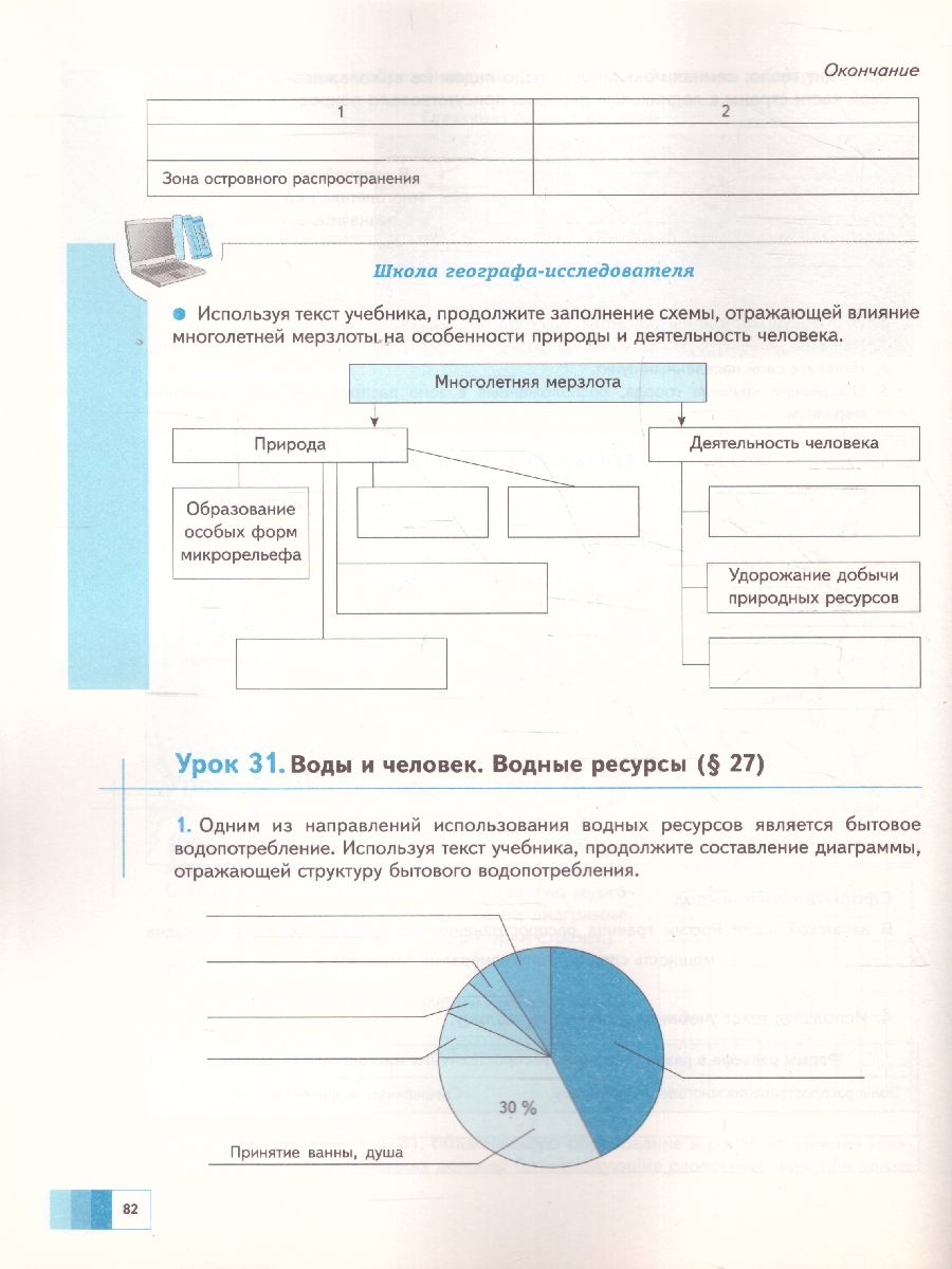 картинка География 8 класс. Рабочая тетрадь. Часть 1. ФГОС от магазина Рослит