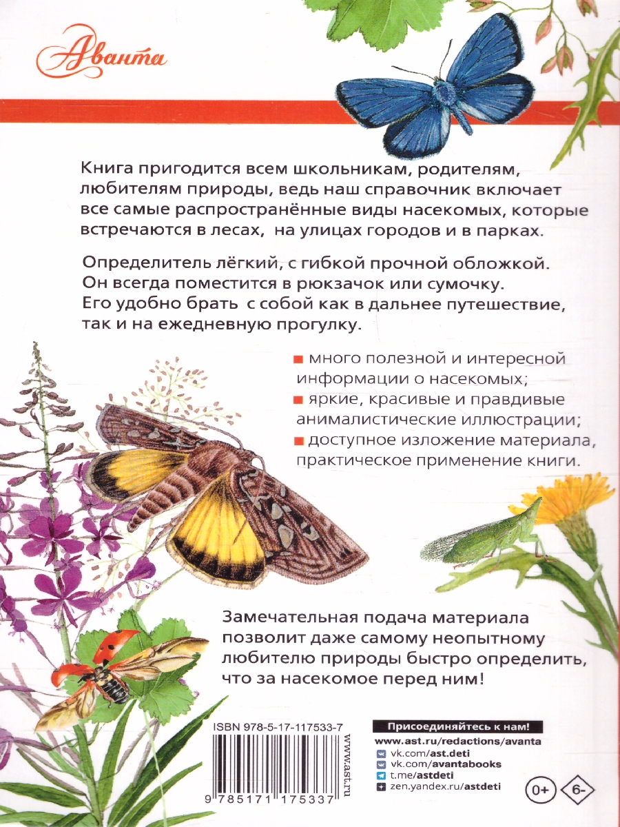 Обложка книги Насекомые России. Лучший определитель, Автор Гомыранов И.А. Полевод В.А., издательство АСТ | купить в книжном магазине Рослит