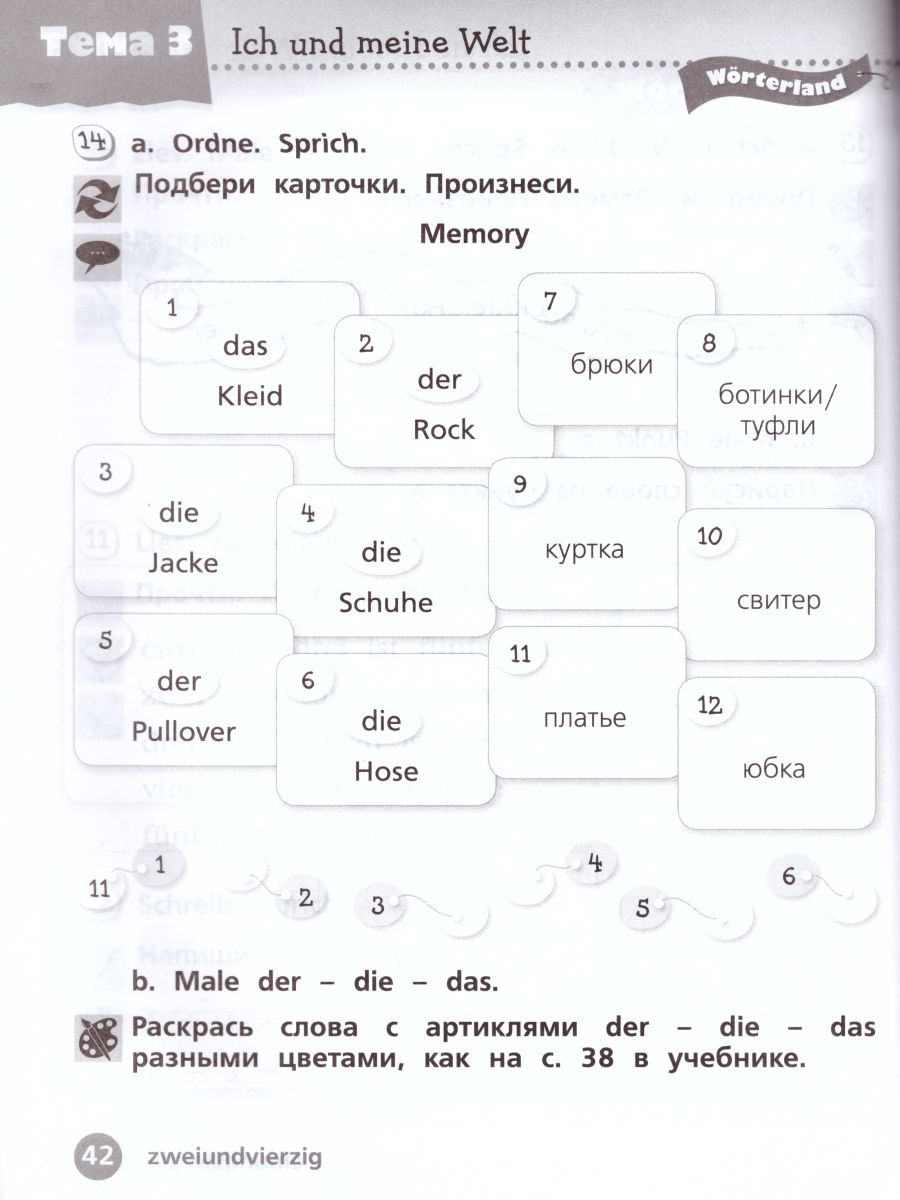 картинка Немецкий язык 2 класс. Рабочая тетрадь в 2-х частях. Часть 1. Углубл. изучение (Вундеркинды плюс) от магазина Рослит