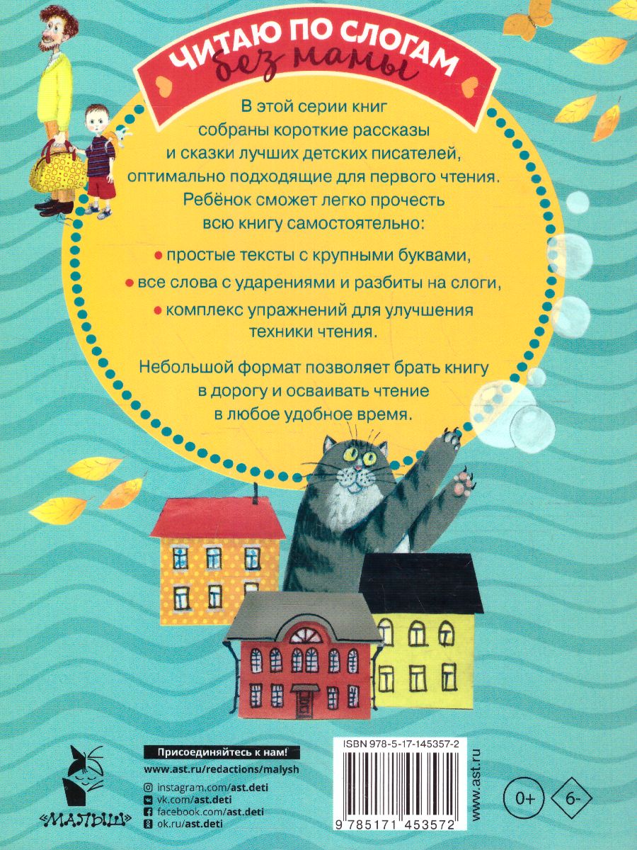 Обложка Простые тексты для первого чтения /Читаю без мамы по слогам, издательство АСТ | купить в книжном магазине Рослит