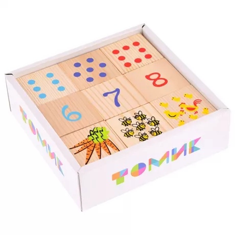 Обложка Деревянный набор на магнитах Сувенир Цифры 36 деталей (Томик), издательство Томик | купить в книжном магазине Рослит