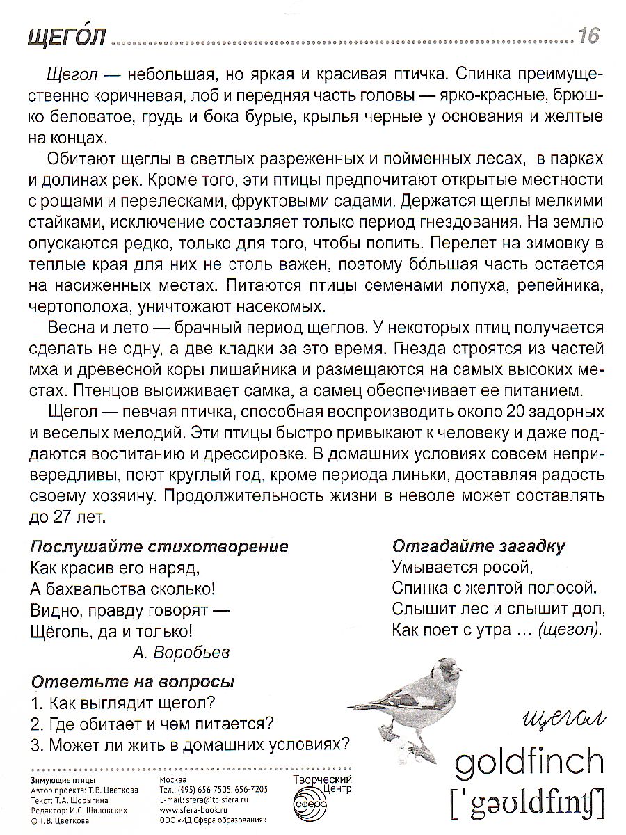Обложка книги Демонстрационные картинки СУПЕР Зимующие птицы 16 демонстрационных картинок с текстом 173х220 мм, Автор , издательство Сфера | купить в книжном магазине Рослит