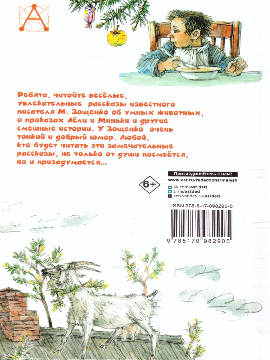 Обложка книги Рассказы для детей, Автор Зощенко М.М., издательство АСТ | купить в книжном магазине Рослит
