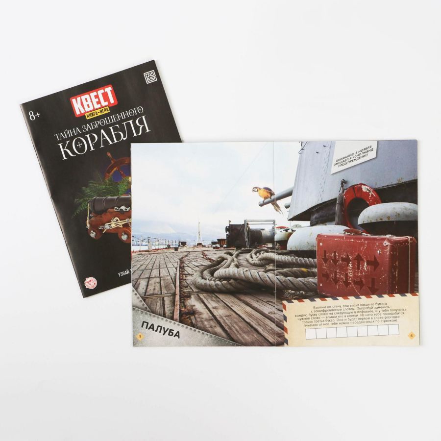 Обложка Книга-игра поисковый квест Тайна заброшенного корабля, издательство Буква-Ленд                                         | купить в книжном магазине Рослит