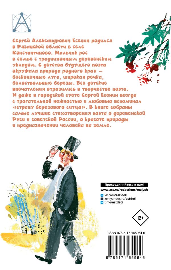 Обложка книги Стихи, Автор Есенин С.А., издательство АСТ | купить в книжном магазине Рослит