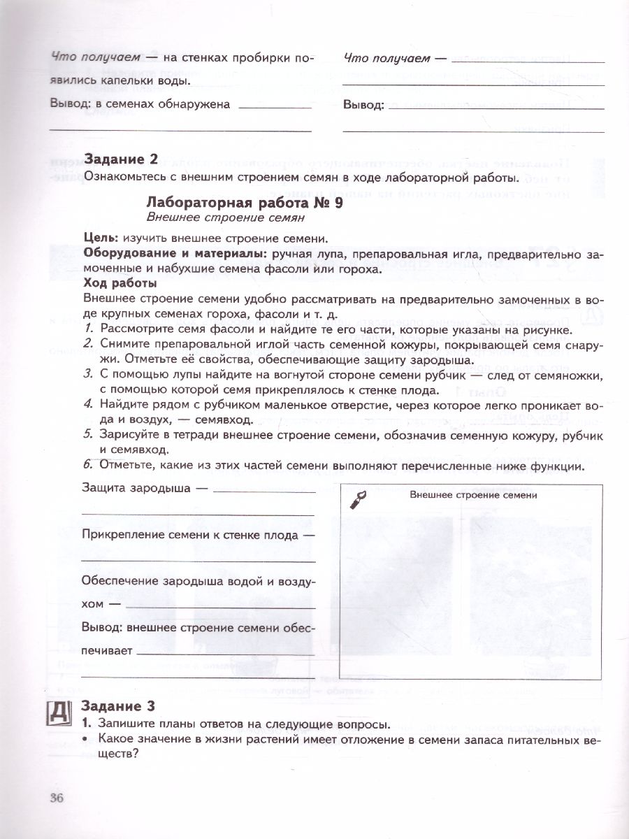 картинка Биология 6 класс. Рабочая тетрадь №2. ФГОС от магазина Рослит