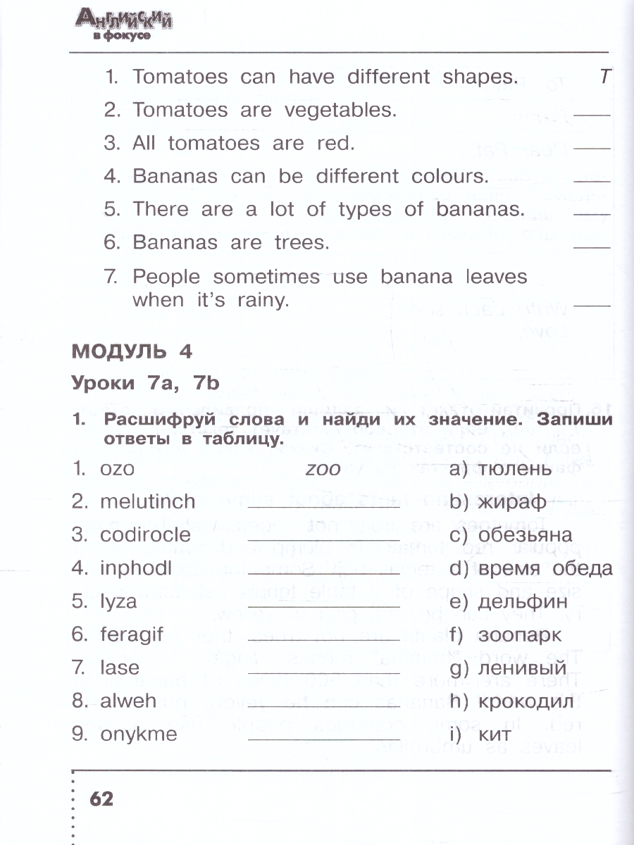 Обложка книги Английский в фокусе 4 класс. Сборник упражнений (ФП2022), Автор Быкова Н.И. Поспелова М.Д., издательство Просвещение | купить в книжном магазине Рослит