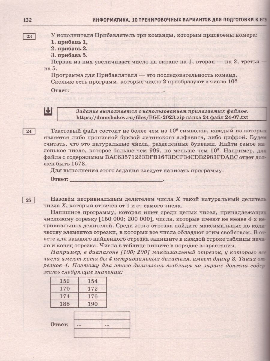 Обложка книги ЕГЭ-2023. Информатика. 10 тренировочных вариантов, Автор Ушаков Д.М., издательство АСТ | купить в книжном магазине Рослит