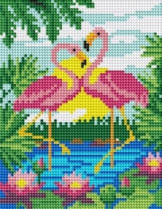 Обложка Алмаз. мозаика (блест.) 17х22 см,(17цв.) ФЛАМИНГО НА ЗАКАТЕ, издательство Проф-пресс | купить в книжном магазине Рослит