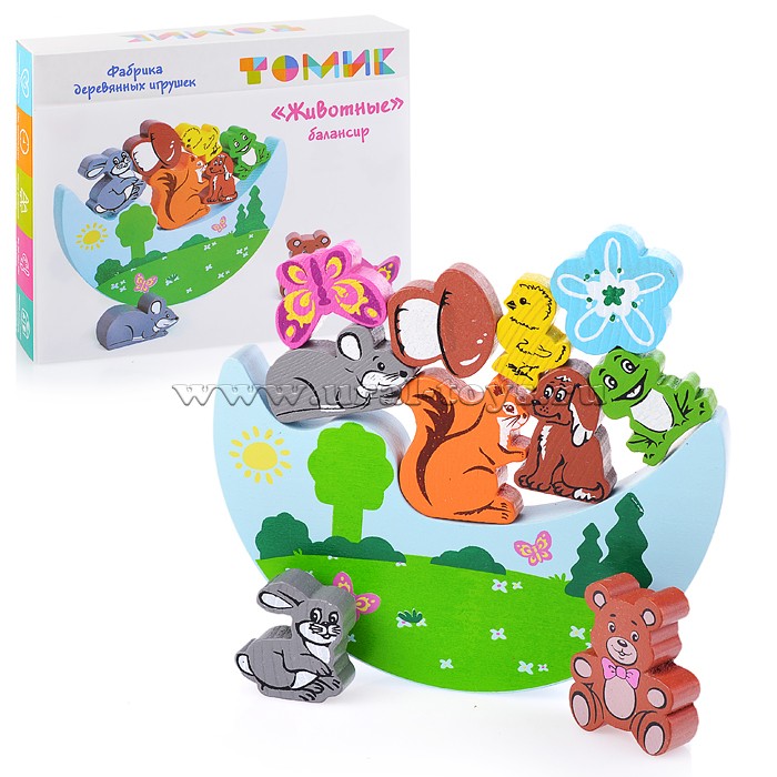 Обложка Собирайка Балансир Животные (11дет.) (Томик), издательство Томик | купить в книжном магазине Рослит
