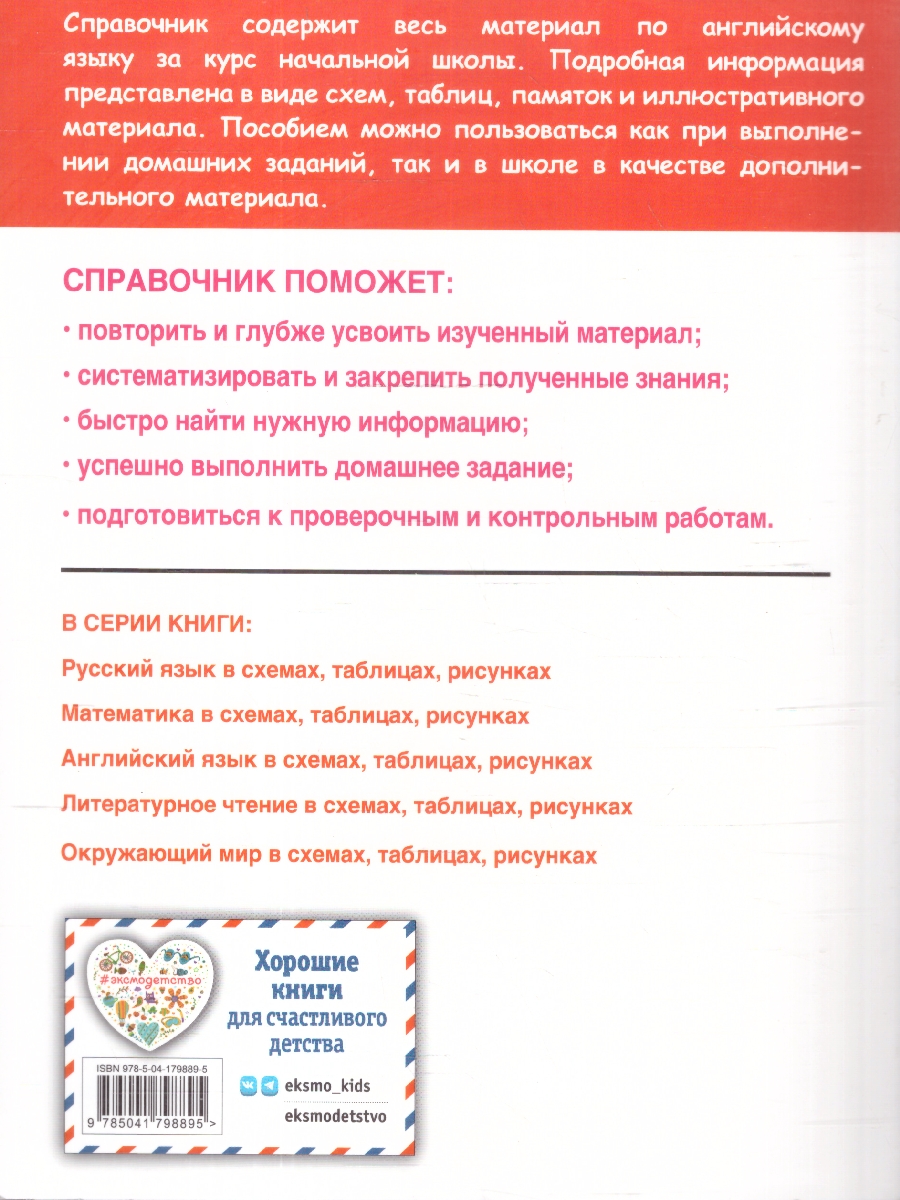 Обложка книги Английский язык в схемах, таблицах, рисунках 1-4 классы. Наглядный справочник младшего школьника , Автор Львова М. А., издательство ЭКСМО | купить в книжном магазине Рослит