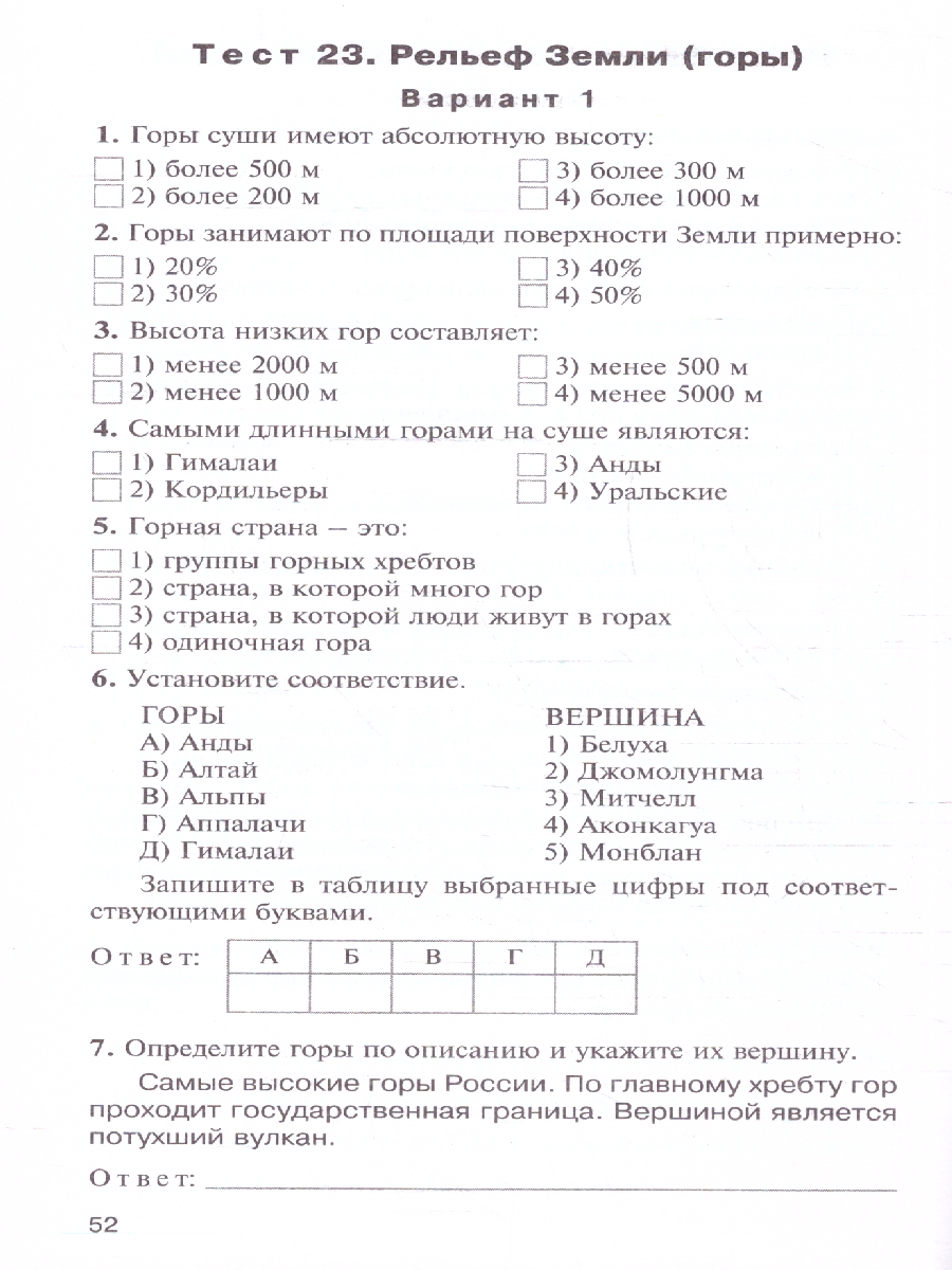 Обложка книги КИМ География 5 класс, Автор Никитина Н.А., издательство Вако | купить в книжном магазине Рослит