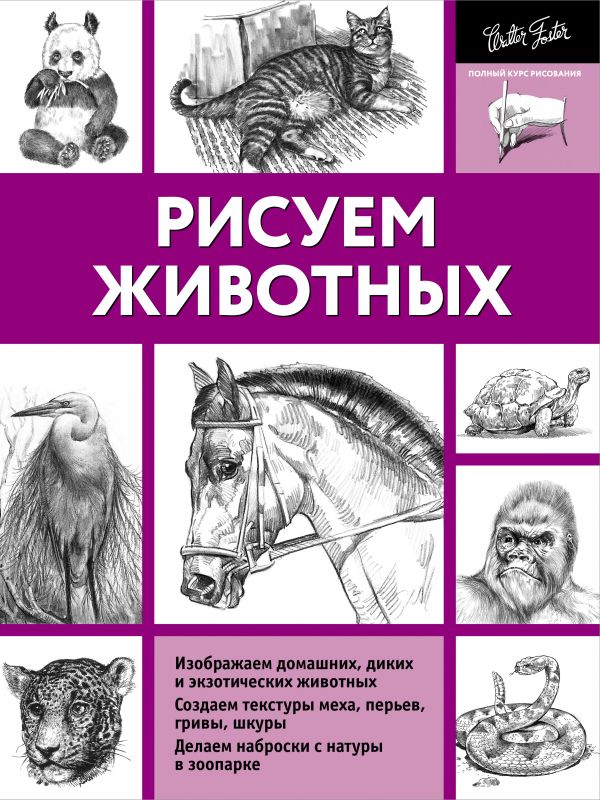 Обложка Рисуем животных. Полный курс рисования, издательство АСТ | купить в книжном магазине Рослит
