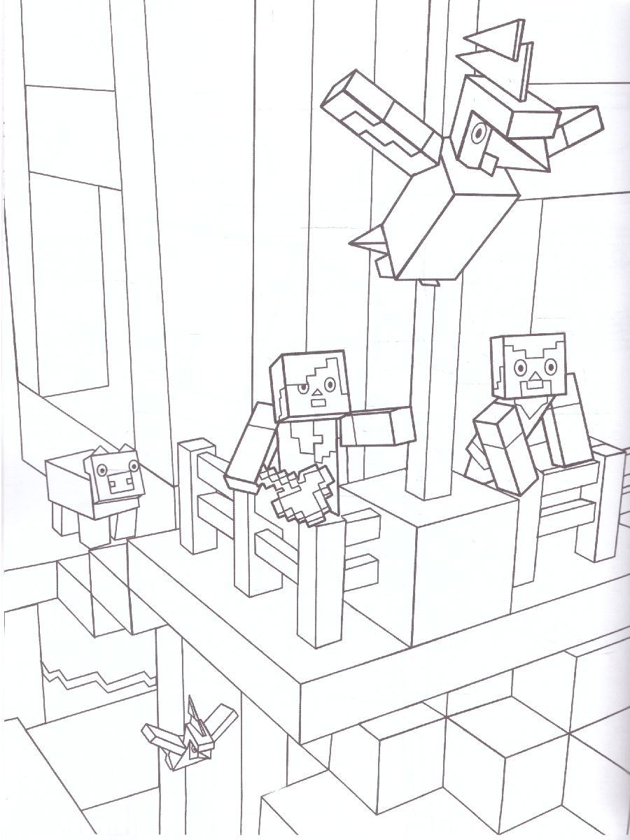 Обложка Большая раскраска для фанатов Minecraft /ЛюбимГерои, издательство АСТ | купить в книжном магазине Рослит