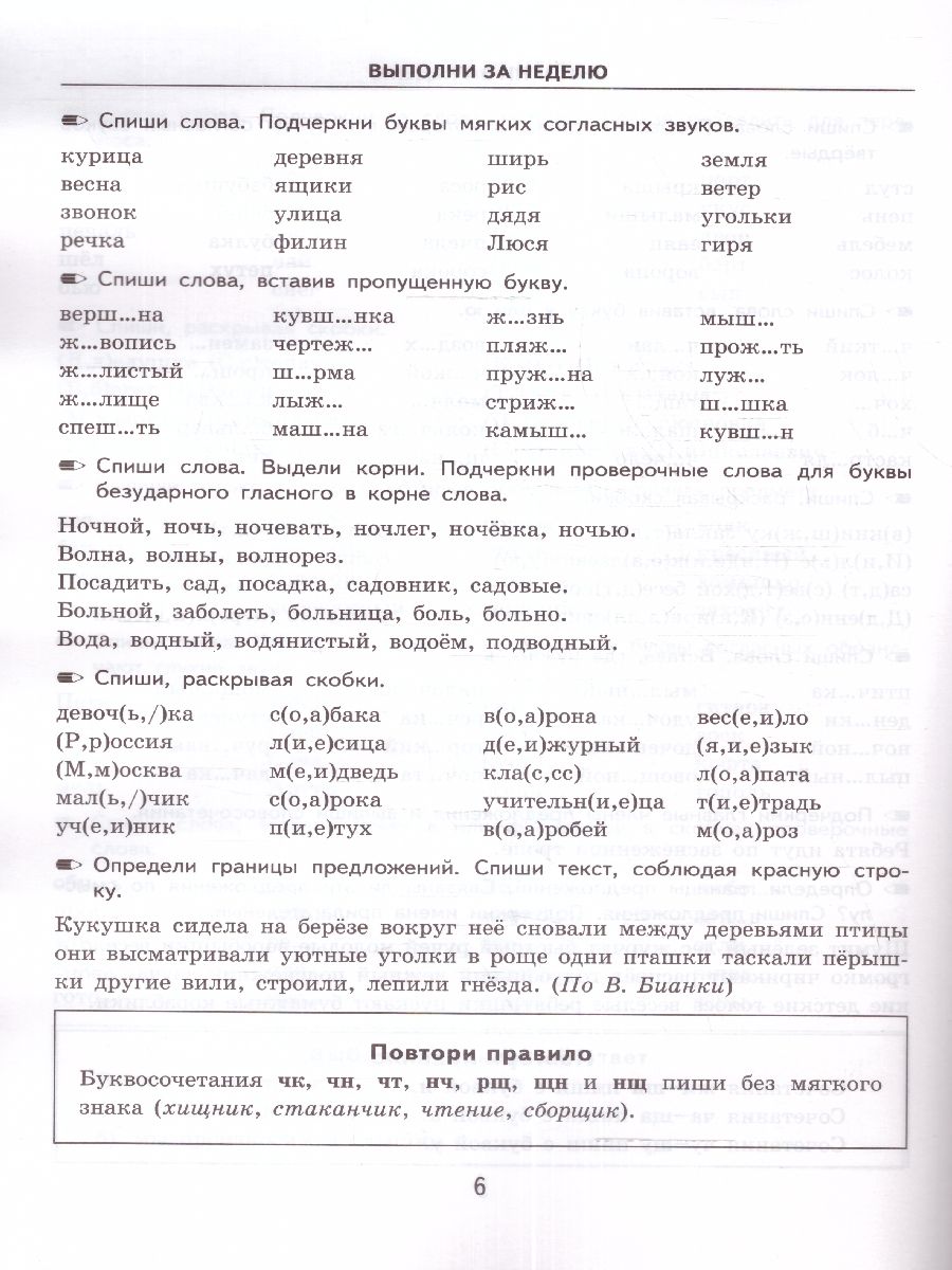 картинка Тренировочные примеры по Русскому языку 2 класс. Задания на повторение и закрепление. ФГОС от магазина Рослит