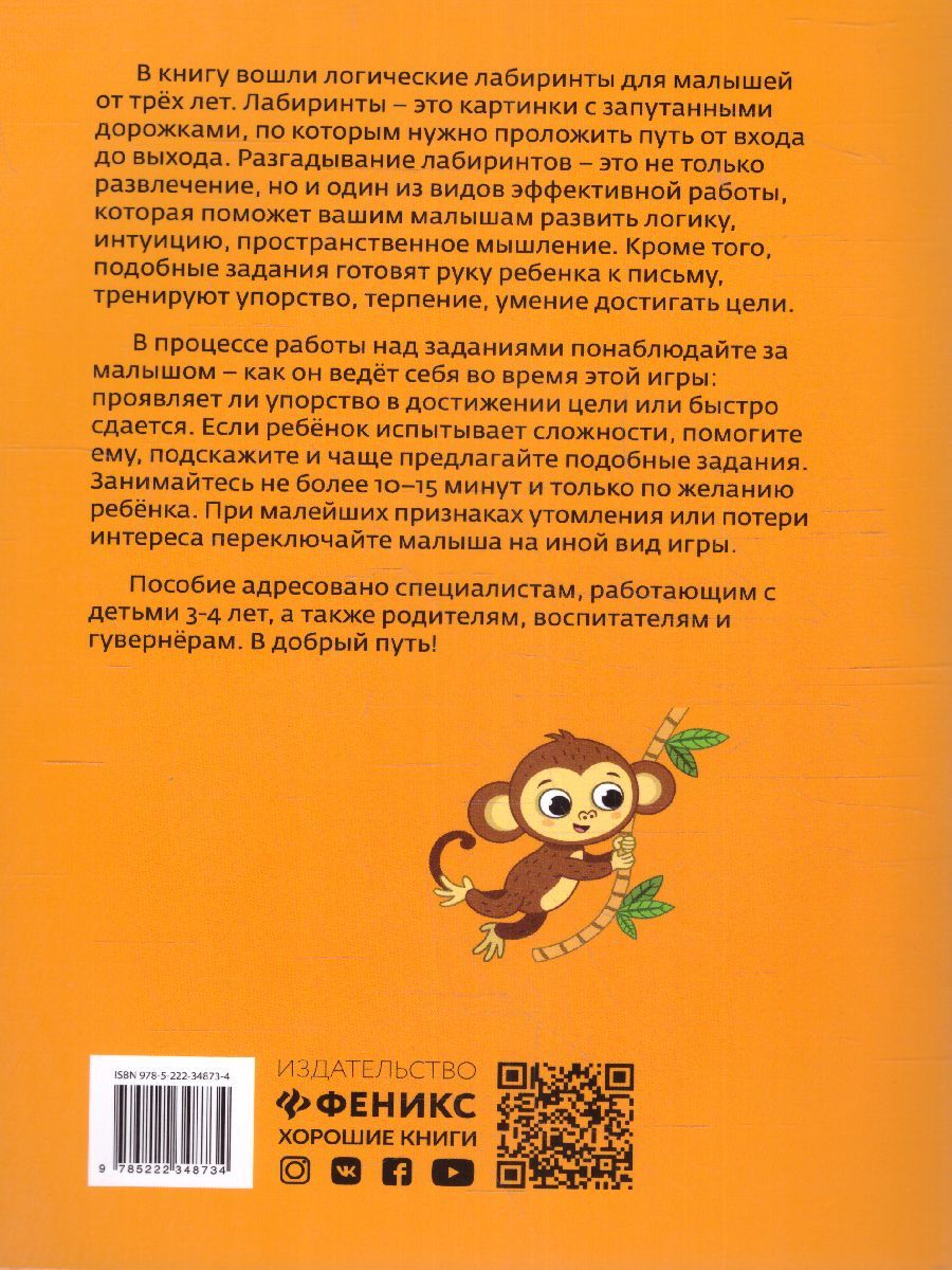 Обложка книги 33 логических лабиринта для умных малышей. Школа развития, Автор Заболотная, издательство Феникс ТД                                          | купить в книжном магазине Рослит