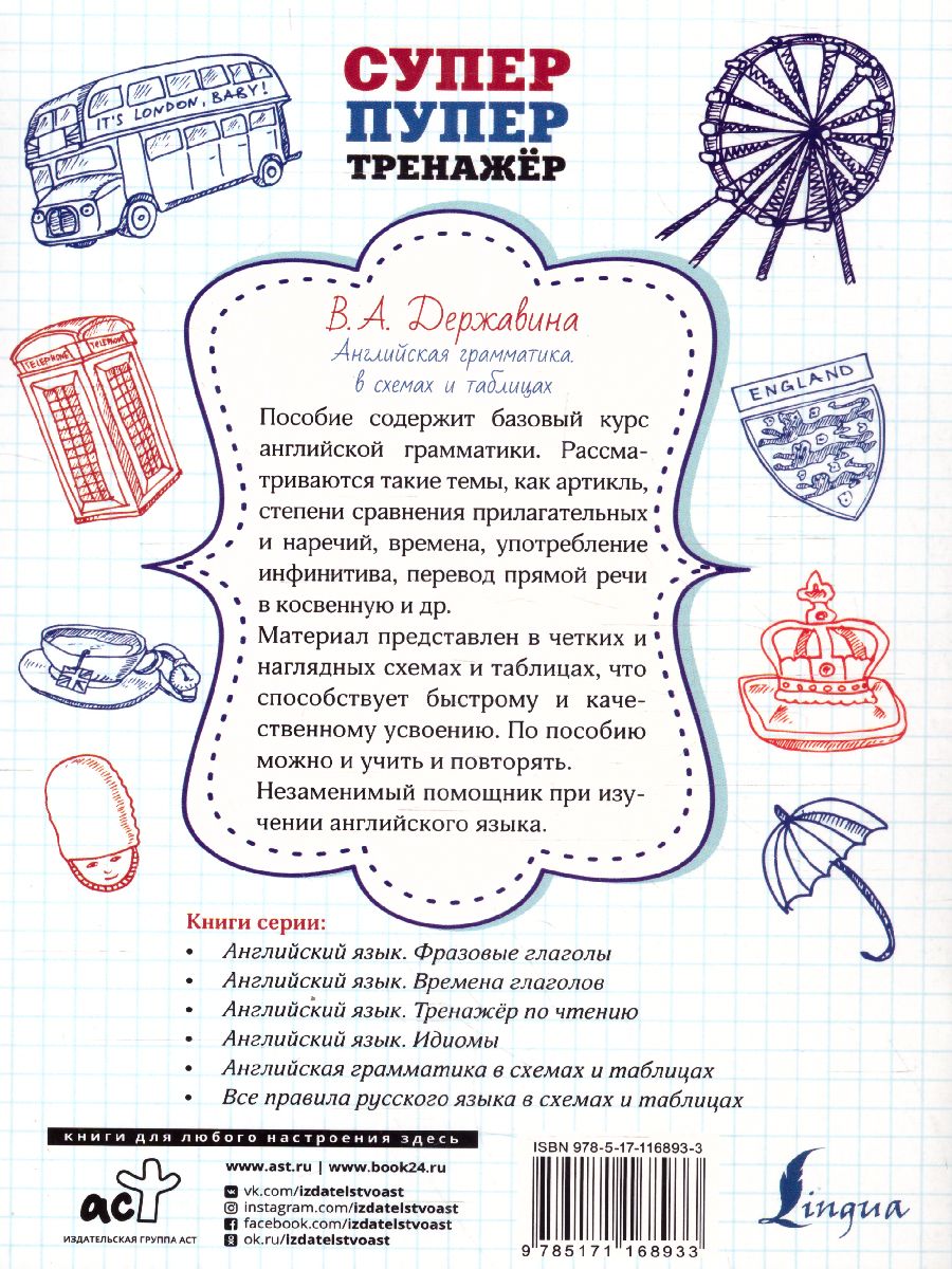 Обложка книги Английский язык. Все правила в схемах и таблицах, Автор Матвеев С.А., издательство АСТ | купить в книжном магазине Рослит