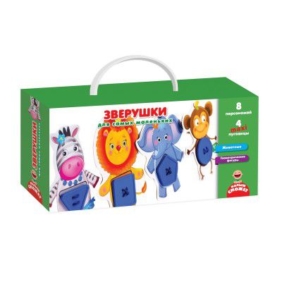 Обложка Развивающая игра "Зверушки для самых маленьких", издательство Я РАСТУ ТОЙЗ | купить в книжном магазине Рослит