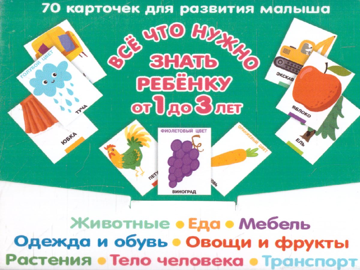 Обложка книги Все, что нужно знать ребенку от 1 до 3. Растения,одежда и обувь,транспорт, Автор Дмитриева В.Г., издательство АСТ | купить в книжном магазине Рослит