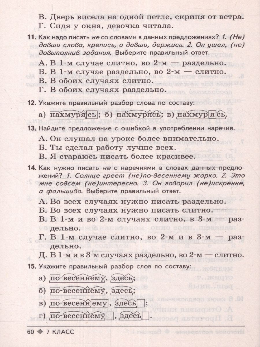 Обложка книги Тестовые задания по Русскому языку 7 класс, Автор Малюшкин А.Б. Иконницкая Л.Н., издательство Сфера | купить в книжном магазине Рослит